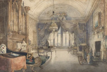 Grand salon avec orgue